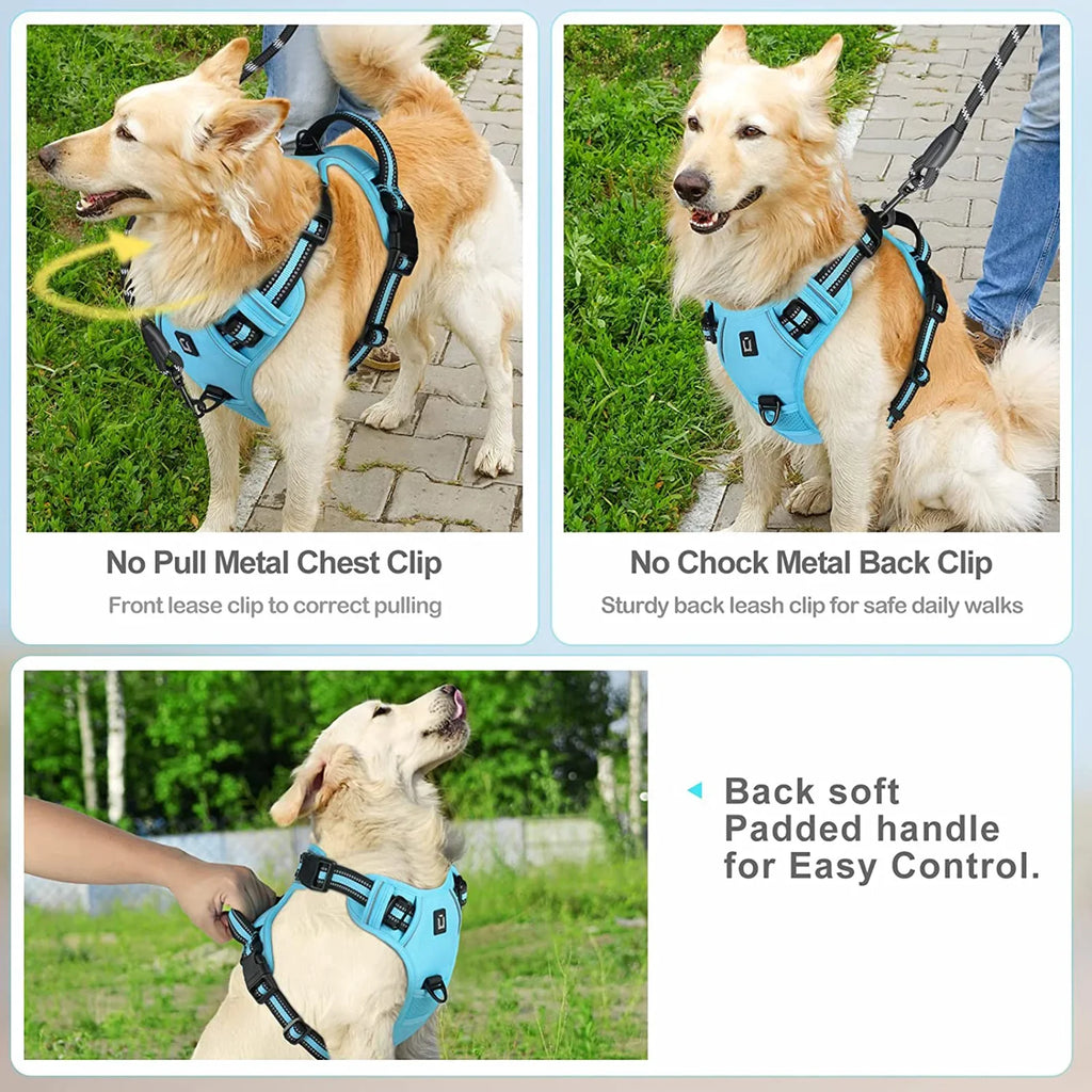 PawsEase No-Pull Soft Harness with Control Handle THRIXINE
