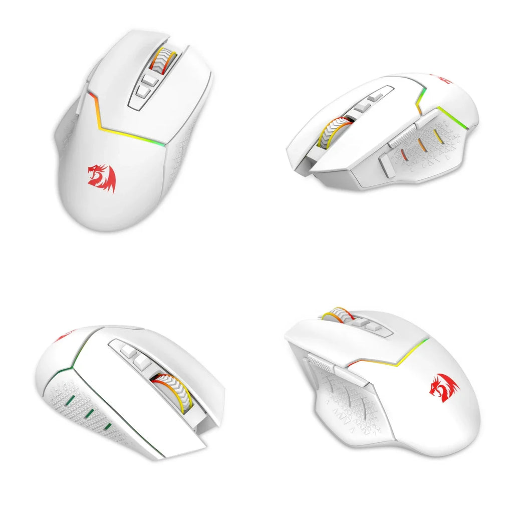 Redragon M690 PRO Wireless Gaming Mouse 8000 DPI Wired Mouse Rapid Fire Key 8 Macro Buttons for PC/Mac/Laptop, Black/White Mouse Lootquake LLC