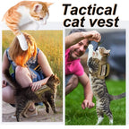 Tactical Cat Harness with 2 Patches Stickers Vest Harnesses THRIXINE