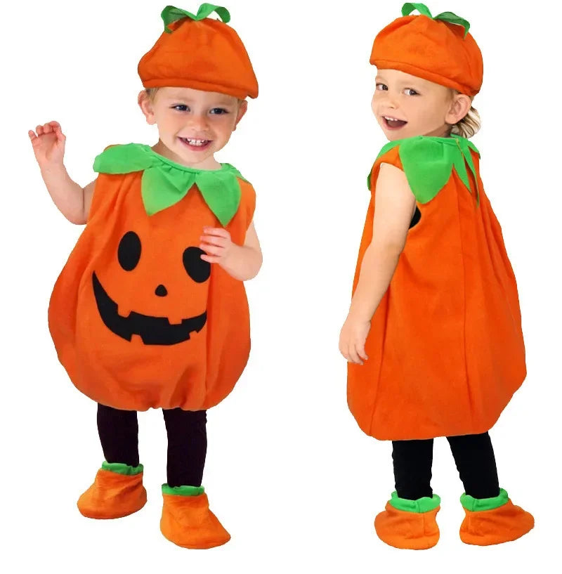 Kids Cosplay Costumes Children Halloween Pumpkin Costume with Hat Cosplay for Baby Girl Boy Stage Party Clothing Lootquake LLC