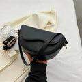 Small PU Leather Saddle Armpit Bags for Women 2024 Summer Chain Shoulder Crossbody Bag Ladies Vintage Underarm Handbags bolsa