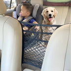 Car Storage Net Bag Between Seats Car Divider Pet Barrier Stretchable Elastic Mesh Bag Organizer Auto Accessories Lootquake LLC