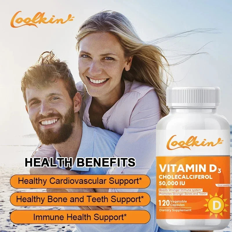 Vitamin D3 50000 IU - Immune Support, Promotes Muscle Health, Bones and Nervous System Health Lootquake LLC
