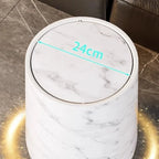 Large Capacity Trash Can Luxury Removable Litter Bins Living Room Rotating Wastebasket Food Recycle Dustbin Cleaning Supplies Lootquake LLC