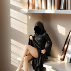 Mysterious Statue Black Robe Queen Bookshelf Statue, suitable as a gift for friends and family. Office desk decoration sculpture Lootquake LLC