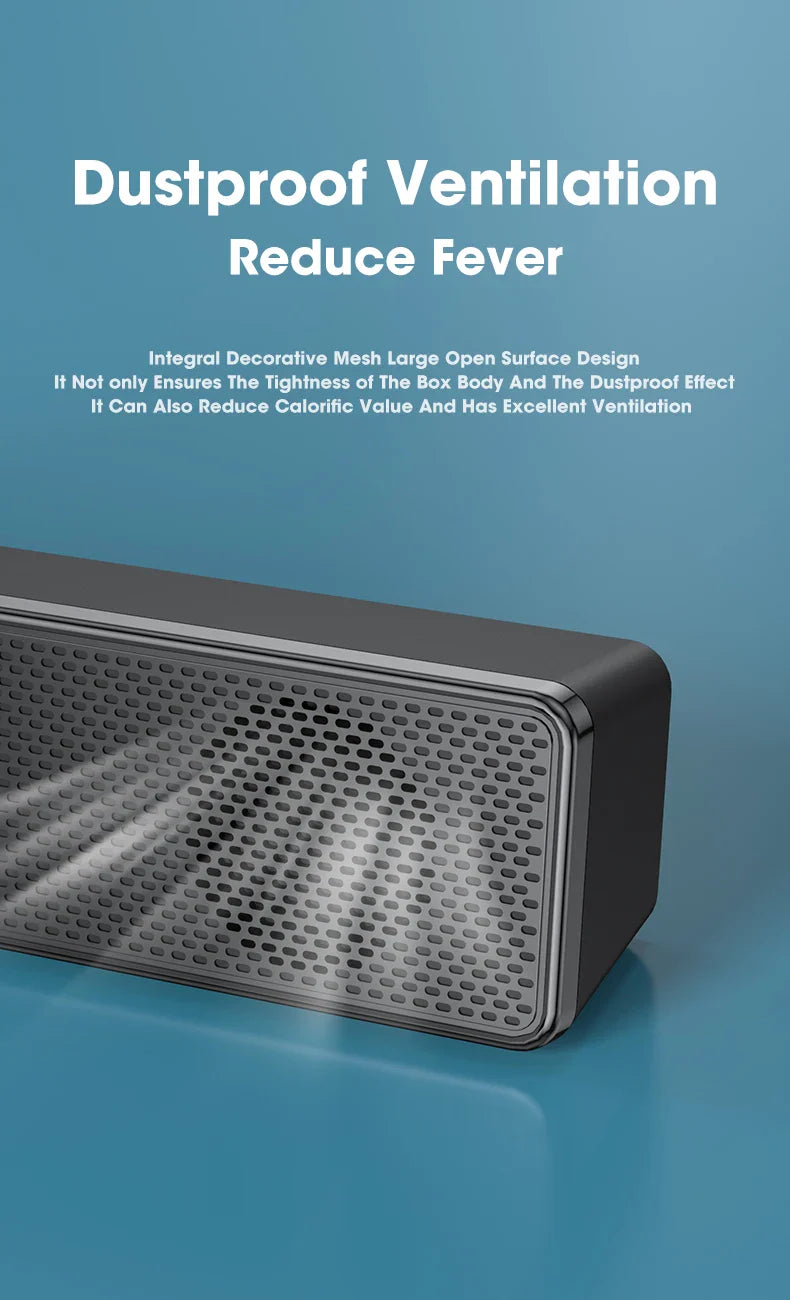 Salange Bluetooth Speaker USB Wired 3.5mm Port Sound Bar for PC Game Console Smartphone Laptop Tablet Black Desk Set Long Lootquake LLC