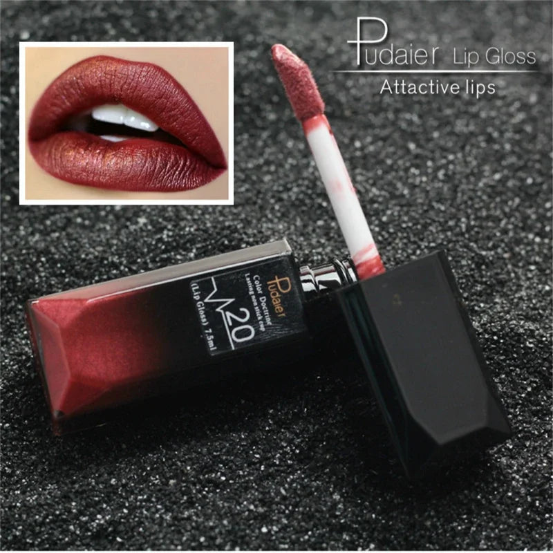 Waterproof Nude Matte Velvet Glossy Lip Gloss Lipstick Lip Balm Sexy Red Lip Tint 21 Colors Women Fashion Makeup Christmas Gifts Lootquake LLC