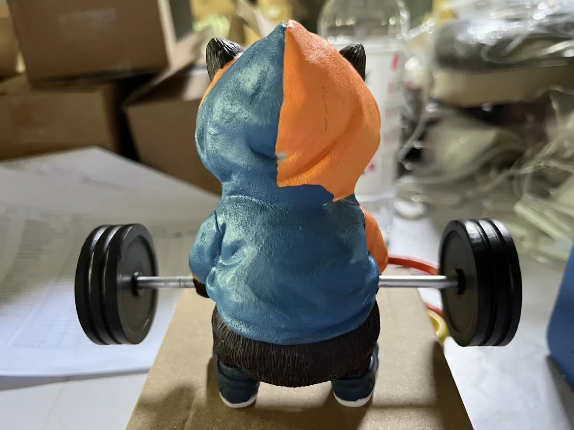 Cute Fitness Cat Sculpture. Cute Fitness Cat Sculpture Home Decor  Desk Decor Lootquake LLC