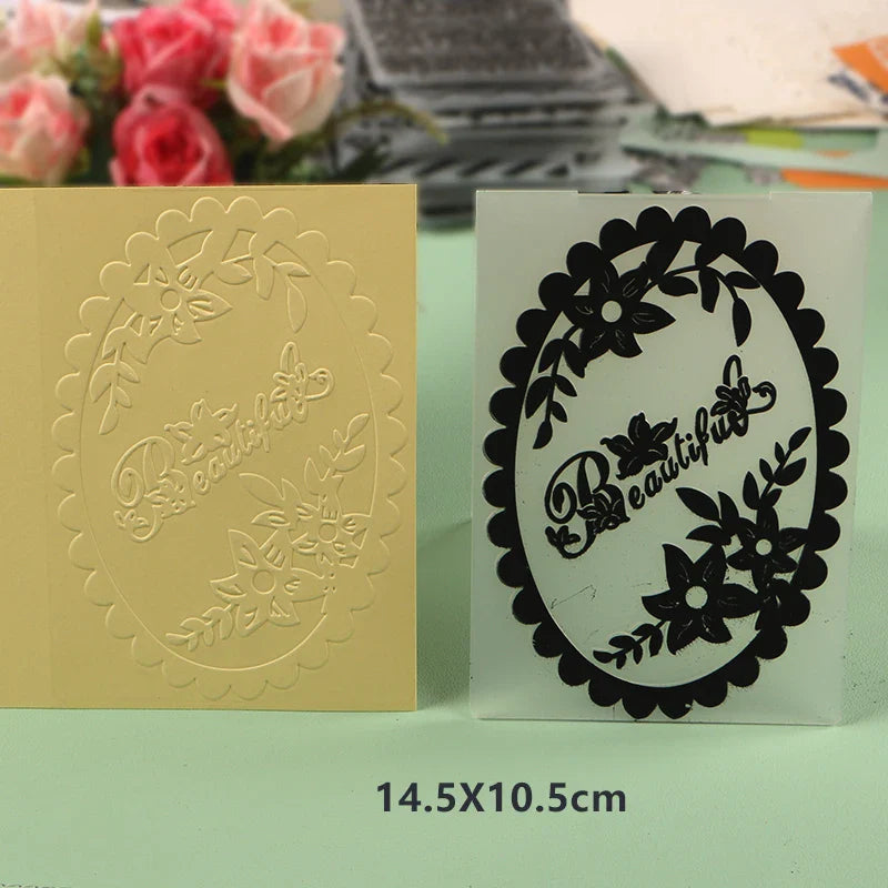 DUOFEN Crafts plastic embossing folder collection 2 paper embossing flower mold Christmas Birthday Easter day wedding Lootquake LLC