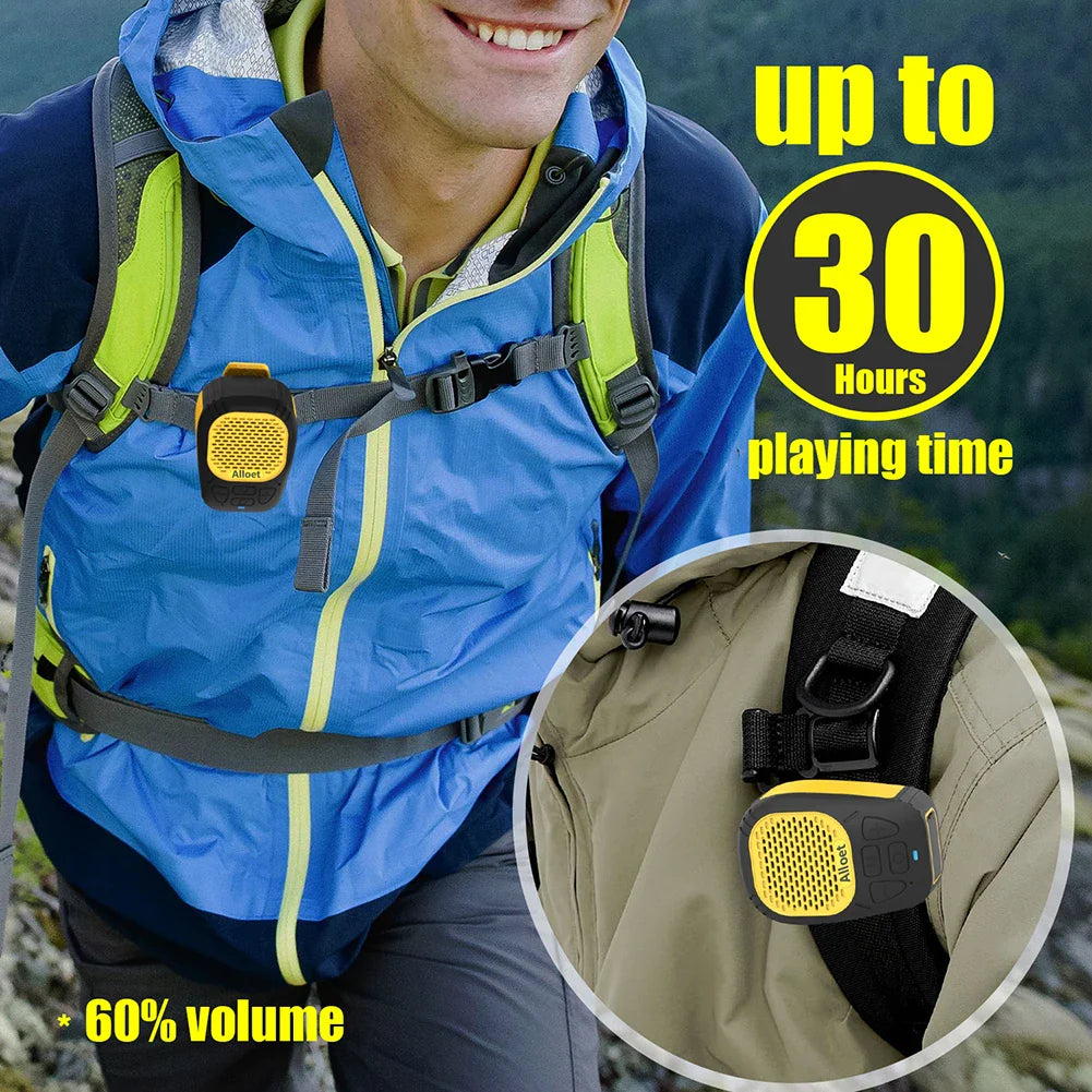 Wearable Bluetooth-Compatible5.3 Speaker with Strap Magnetic Clip-On Wireless Portable Speakers Small Speaker for Cycling/Hiking Lootquake LLC