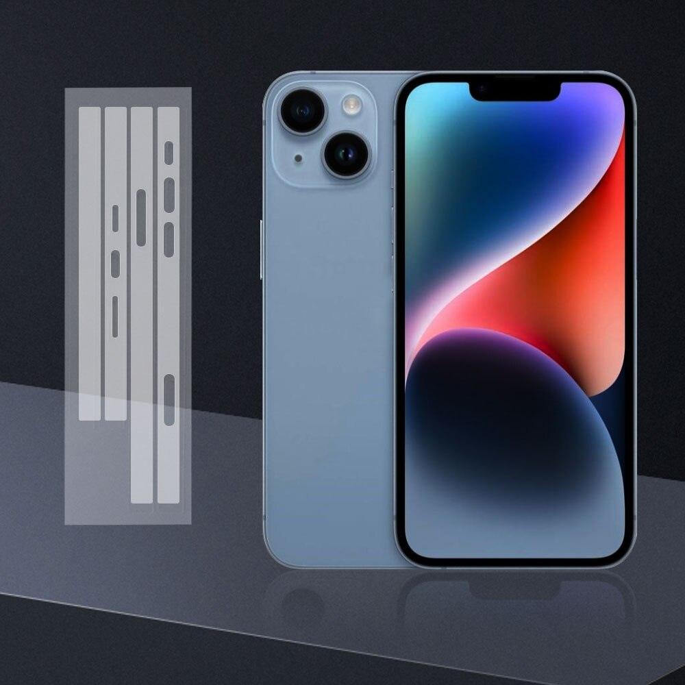 3Sets Clear Sticker Phone Side Film for iPhone 14 13 12 11 Pro Max X XR XS Frame Protective Ultra-Thin Border Film 3D Carbon Fiber Ultra Thin Protective Film Stevvex