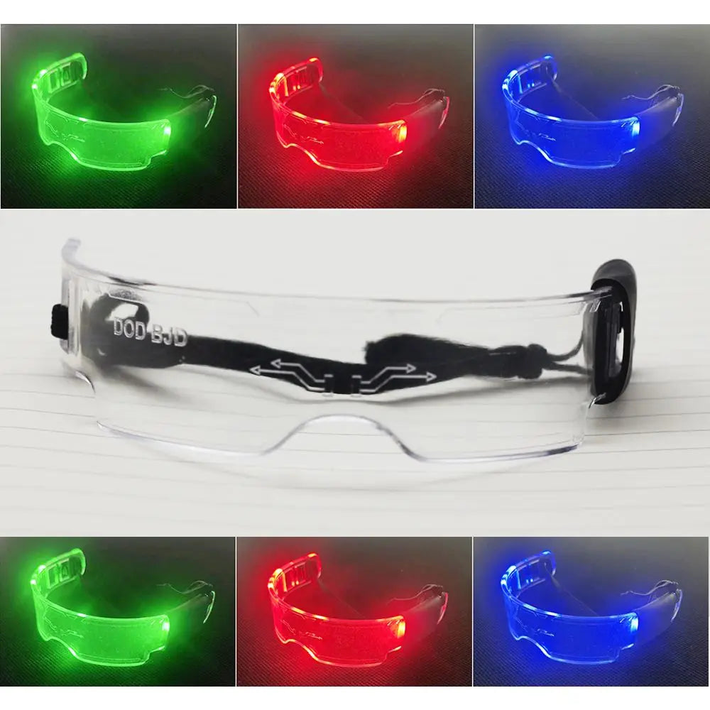 Labubu LED Punk Glasses Labubu Doll 3-color Luminous Glasses Cool Night Light Future Technology Glasses Mini Edition Lootquake LLC