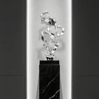Abstract Art Sculpture Electroplating Transparent Resin Craft Model Modern Home Decor LivingRoom Office Desktop Statue Ornaments Lootquake LLC
