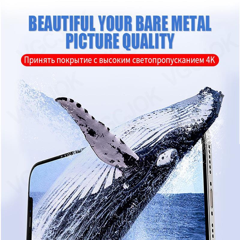 9D Full Cover Tempered Glass For iPhone 14 Plus 13 12 11 Pro Max mini Screen Protector iPhone X XR XS Max Protective Film 9H Tempered Glass Film Case-Friendly Screen Protector for iPhone Stevvex