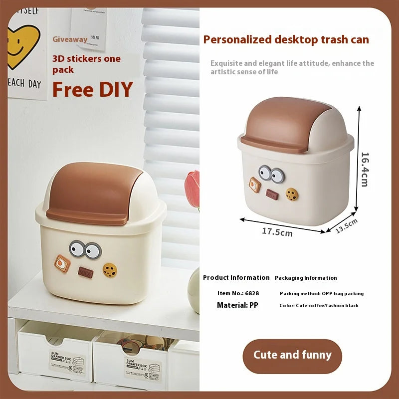 DIY Desktop Trash Can Creative with High Aesthetic Value Car Storage Bin Kitchen and Restaurant Desktop Garbage Disposal Lootquake LLC