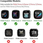 Fitbit Versa & Sense Leather Band - Classic and Stylish - SJB-DIAMOND ELITES