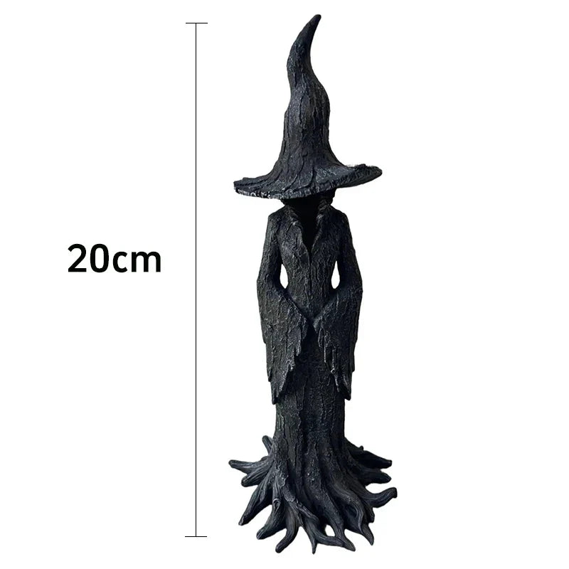 Halloween Witch Decoration Statue, Gothic Resin Sculpture Ornament, Retro Magician Decoration Craft, Dark Fantasy Decoration. Lootquake LLC