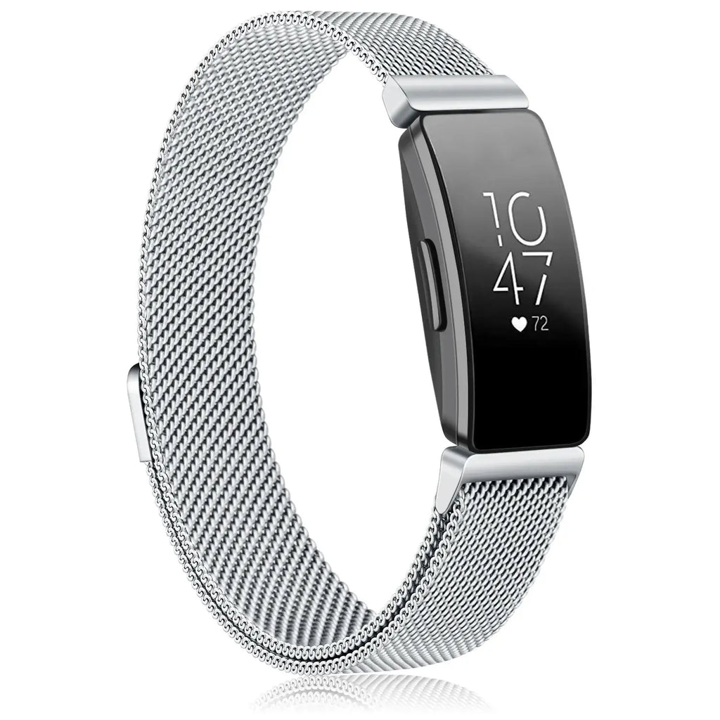 Fitbit Inspire 2, 1, HR Stainless Steel Magnetic Band - Mesh - SJB-DIAMOND ELITES