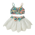 Toddler Girl Boho Chic Sleeveless Top and Denim Skirt Set with Embroidered Details and Matching Belt - 3 Piece Outfit Lootquake LLC