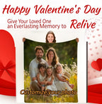Custom Blanket With Photo Personalized Picture Blanket Memorial Family Flannel Blanket For Boy Girlfriend Lootquake LLC