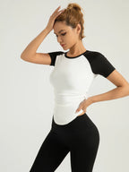 Women's Compression Fit Quick-Dry Yoga Running Tee - SJB-DIAMOND ELITES