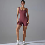 VibeFlex Women's Scrunch Jumpsuit - Yoga & Gym Ready THRIXINE