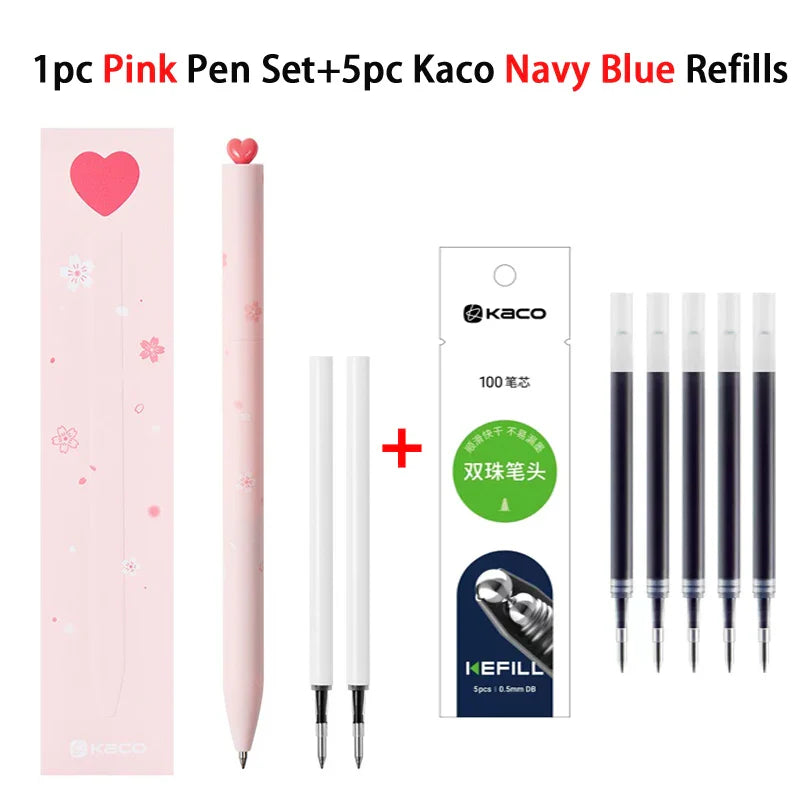 KACO Gel Pens Sets School Office Supplies for Kids 0.5mm High-capacity Heart / Star Sign Writing Gadgets Love Gift Cute Items Lootquake LLC