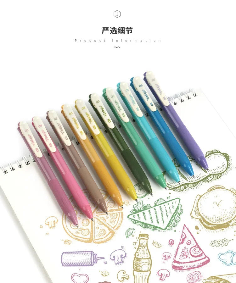 1pc Quick Dry Retro New Color Gel Ink Pen 0.5mm Vintage Pen for Journaling DIY Gift Card Coloring Drawing School Office Supplies Lootquake LLC