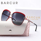 BARCUR Sunglasses Women’s Fashion Polarized Metal Frame Sunglasses UV400 Protection Multi-Color Options Trendy Square Sunglasses with Exquisite White Gift Box for Summer Parties Travel & Outdoor Events Stevvex