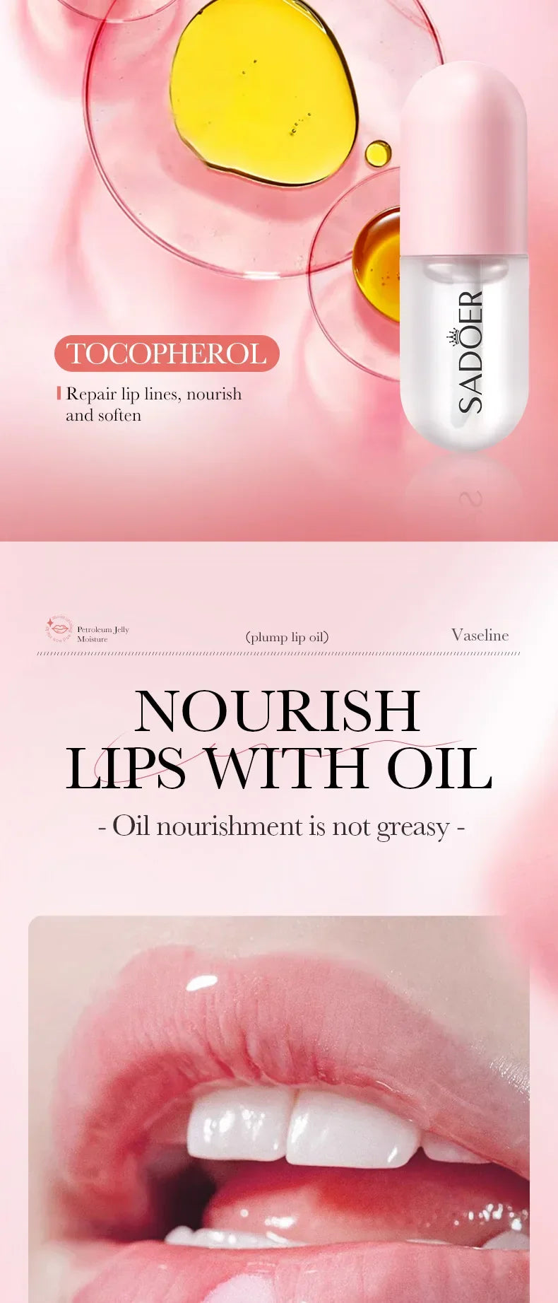 Lip Plumping Essential Oil Instant Sexy Lip Care Nourishing Antiwrinkle Moisturising Ultimate Plumping Lip Gloss Serum Cosmetics Lootquake LLC