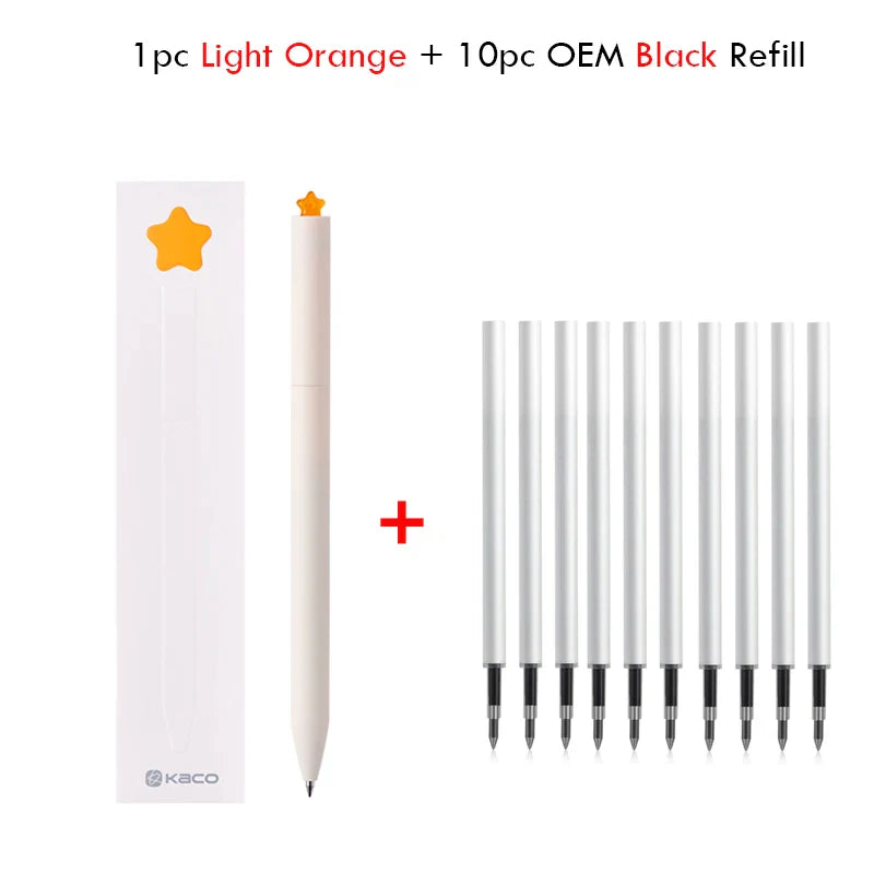 KACO Gel Pens Sets School Office Supplies for Kids 0.5mm High-capacity Heart / Star Sign Writing Gadgets Love Gift Cute Items Lootquake LLC
