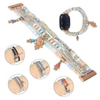 Fitbit Versa & Sense Beaded Elastic Band - Stylish Boho - SJB-DIAMOND ELITES