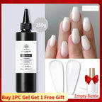 BORN PRETTY 250g Milky White Jelly Nude Gel Nail Polish Refilled Package Translucent Clear Color Semi Permanent Soak Off UV Gel Lootquake LLC