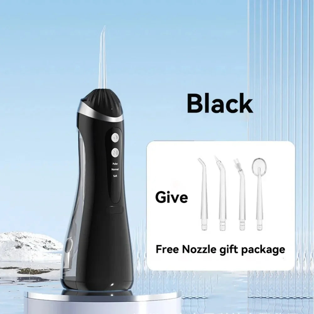 Electric oral irrigator 3 Cleaning Modes USB Rechargeable Waterproof IP65 Oral Irrigator 4 Nozzles Portable Dental Irrigators