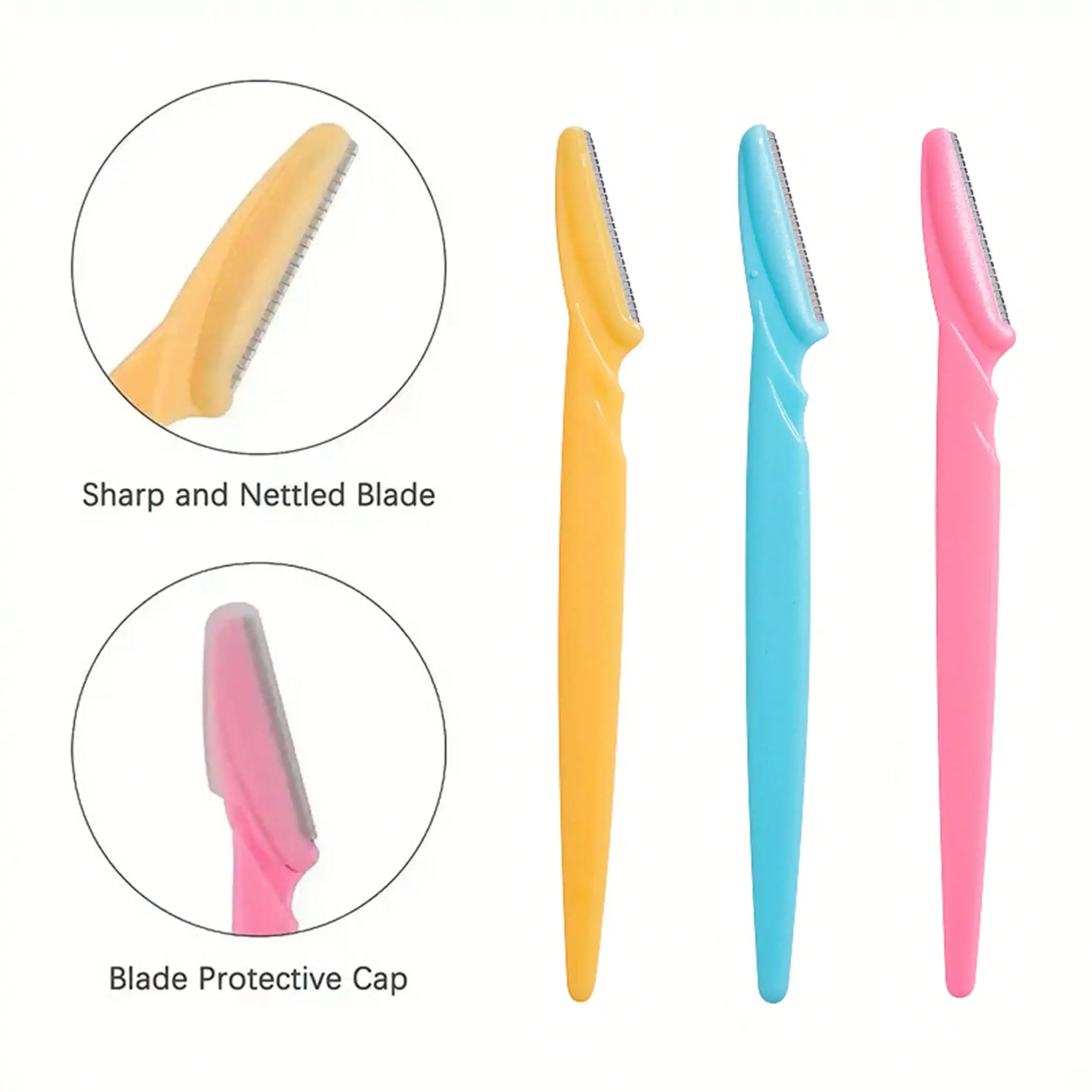 5/10/30 Pieces Set Of Eyebrow Trimmer, Eyebrow Trimmer, Long Handle Trimmer, Eyebrow Trimmer, Beauty Tool, Used For Shaping And Trimming Eyebrows, Exfoliating And Exfoliating Tools, Razors, Precision Exfoliating Tool Eyebrow Trimmer, Facial And Neck