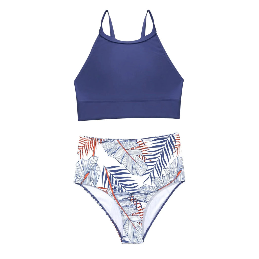 Leopard Luxe: High Waist Bikini Set