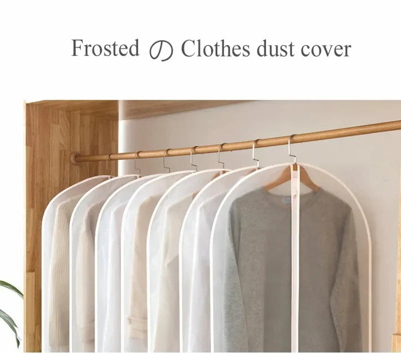 Clothes Dust Cover Plastic Waterproof Transparent Clothing Covers Home Storage Bag Clothing Hanging Garment Bag Wardrobe Storage Lootquake LLC
