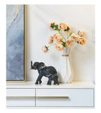1pairs Creative Modern Decor Animal Resin Elephant Statues & Figurines Sculpture Living Room Table Ornaments Crafts Lootquake LLC