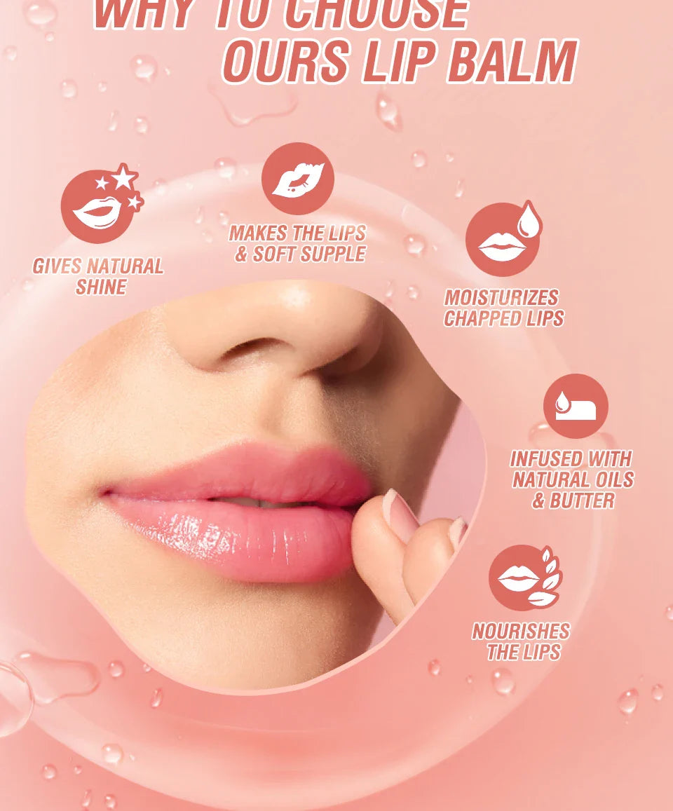 O.TWO.O Color Changing Lipstick Moisturizing Lip Balm Nourising Long Lasting Lip Gloss Natural Beeswax Lip Care Cosmetics