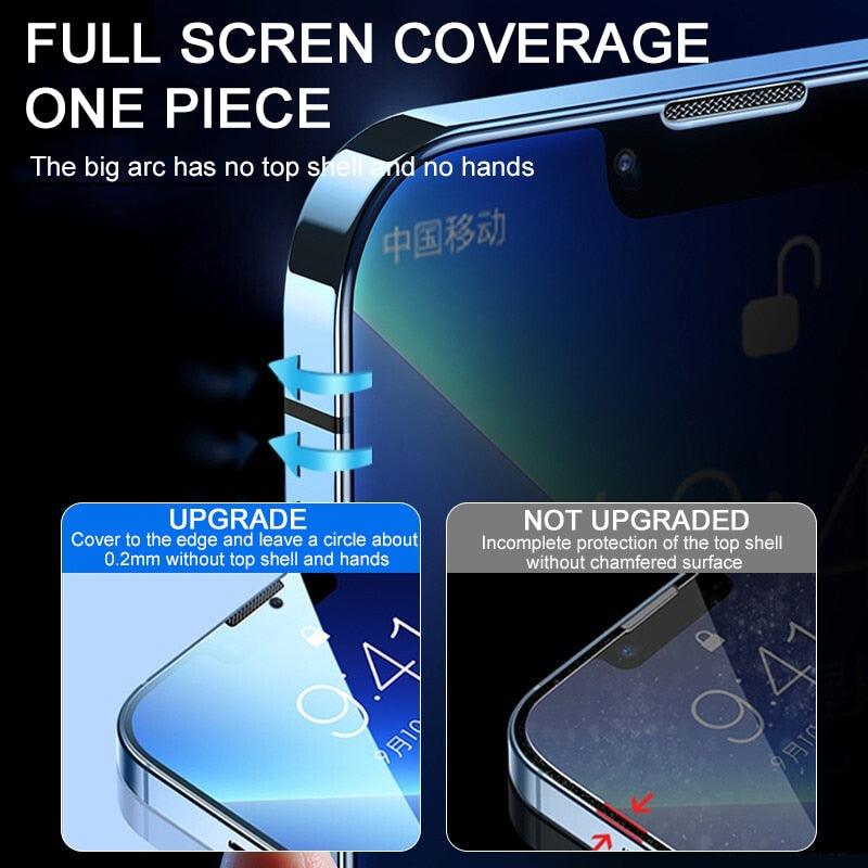 200D Anti Glare Tempered Glass For iPhone 13 12 11 14 Pro Max Mini Privacy Screen Protector iPhone 14 7 8 Plus XR X Screen Glass Anti Spy Tempered Glass Screen Protector Full Coverage Stevvex
