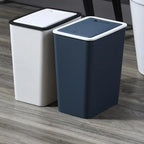 Trash Bin With Lid Rubbish Dustbin Recycling Bin With Press Top Slim Modern 13L For Indoor Bathroom Kitchen Bedroom Living Room