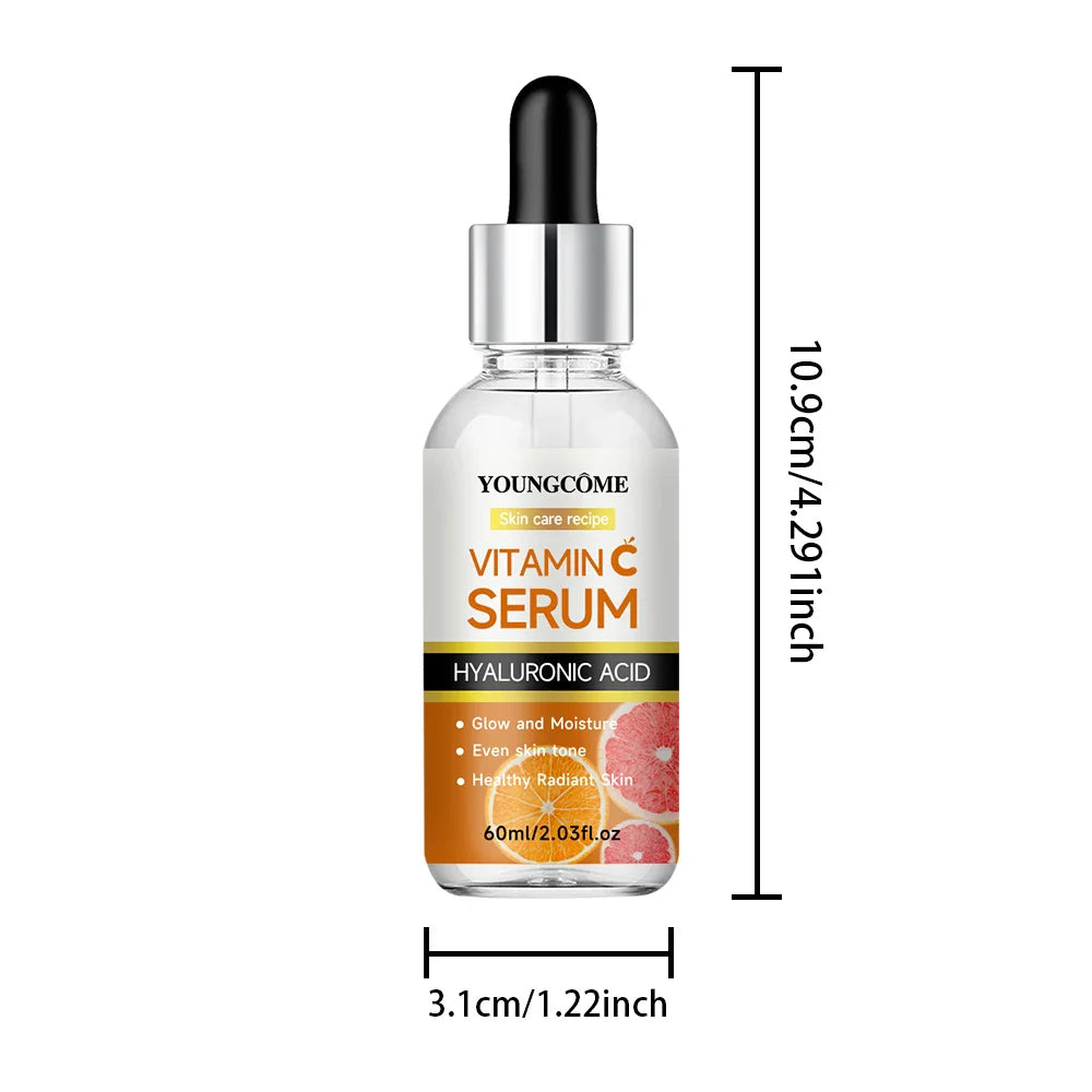 Vitamin C Facial Serum Anti Aging Whitening Brightening Dark Spots Freckle Remove Hyaluronic Acid Vitamin E 40ML /60ML 2025 Lootquake LLC