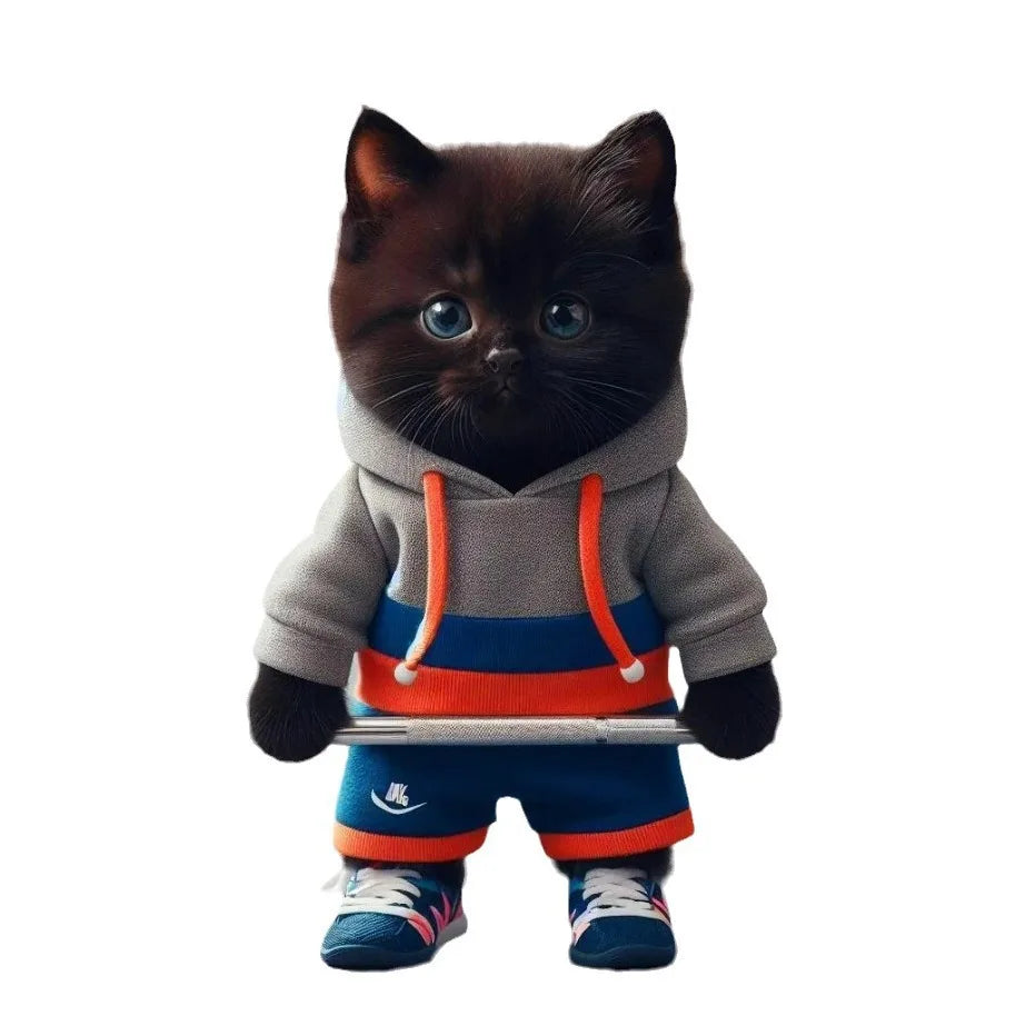 Cute Fitness Cat Sculpture. Cute Fitness Cat Sculpture Home Decor  Desk Decor Lootquake LLC
