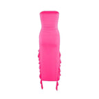 BWQ Long Dresses For Women Slit Sexy Bodycon Sleeveless Jellyfish Dress Hot Girls Fashion Off The Shoulders Maxi Dress Woman