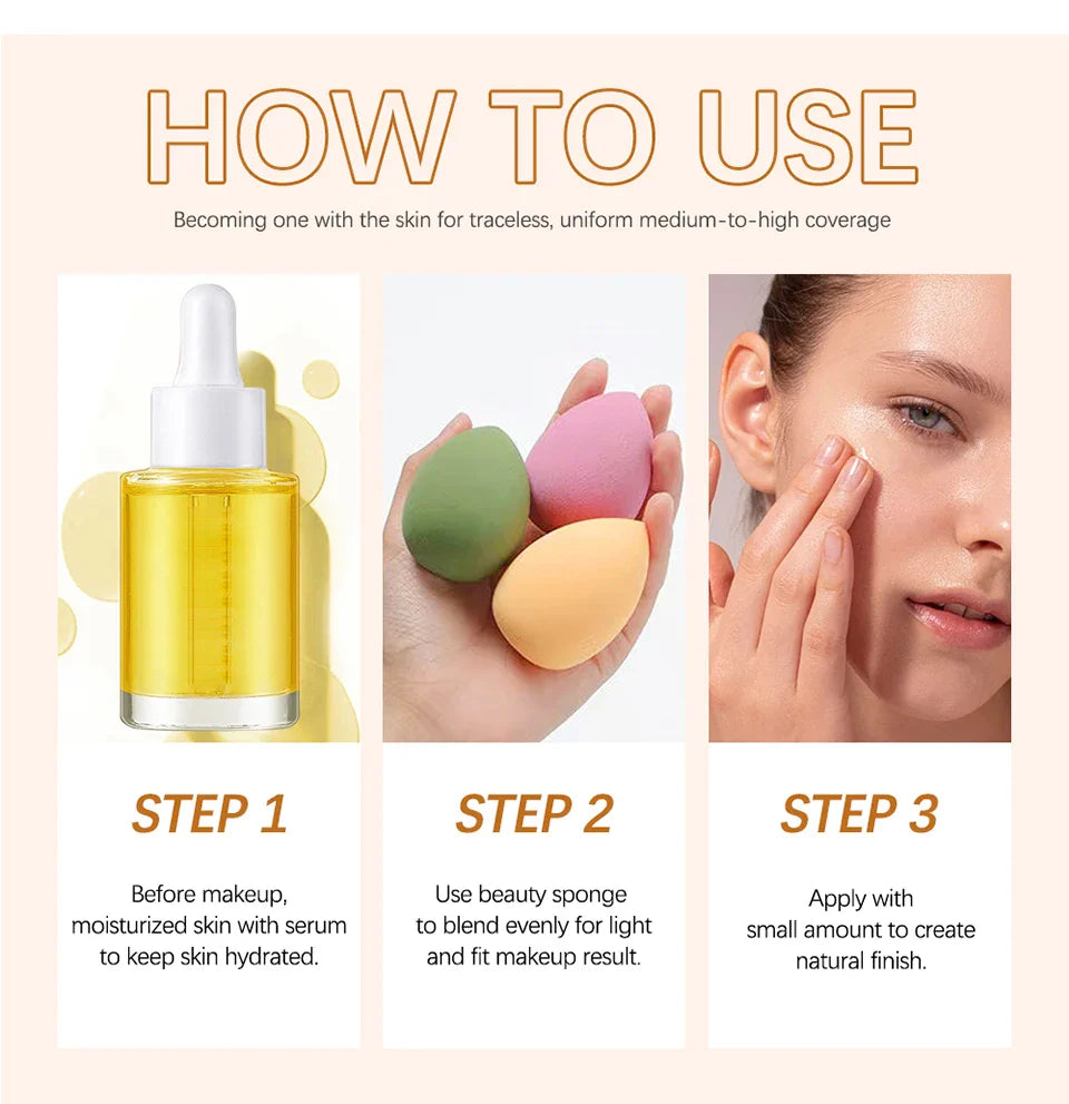 High Coverage Foundation Foundation Face Cream Cosmetic Foundations Makeup Waterproof Mist Korean Makeup Base Make Up Cc Bb Full Lootquake LLC