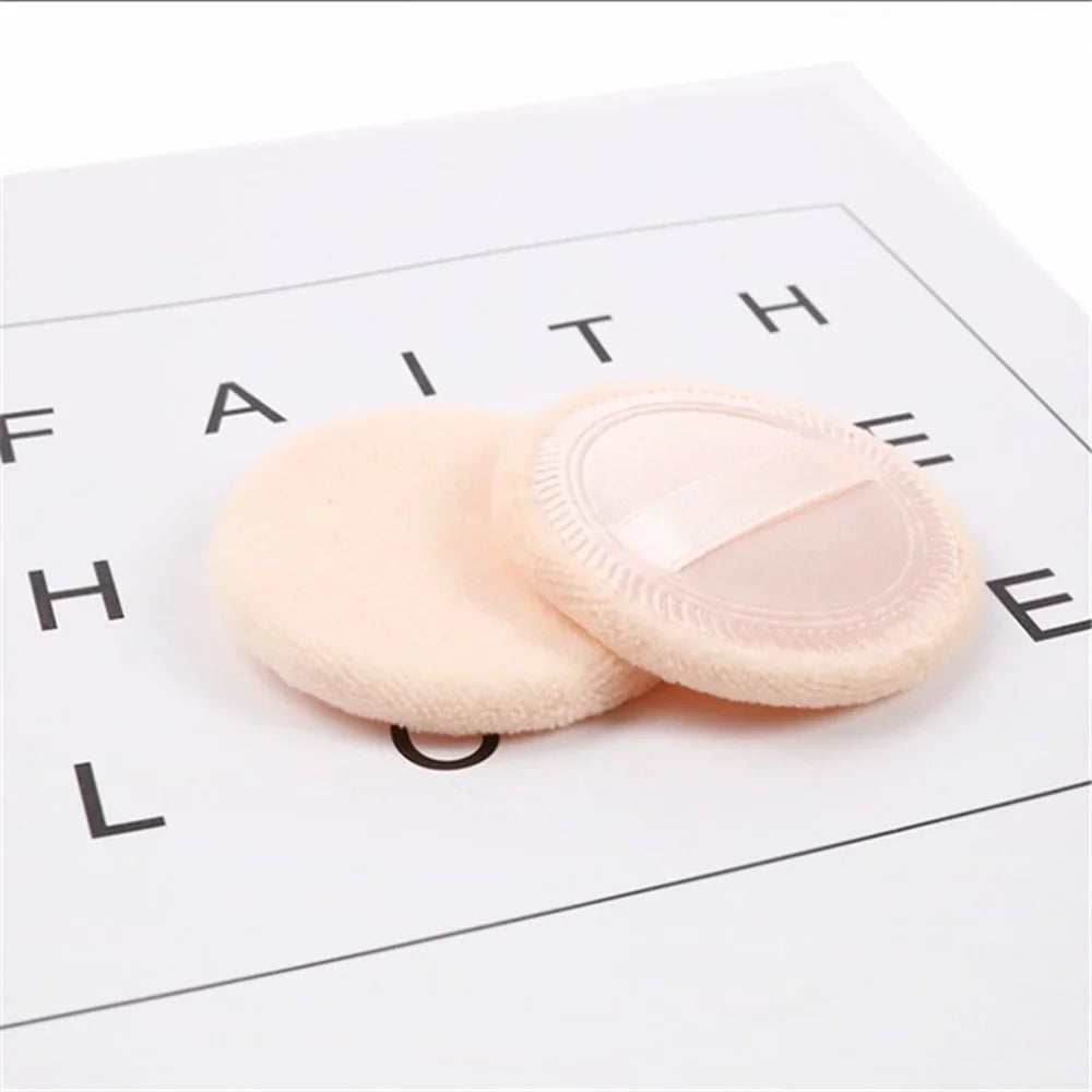 6pcs Round Facial Powder Foundation Puff ,Portable Soft Cosmetic Puff For Makeup Application, Beauty Tool Essential Make Up Lootquake LLC