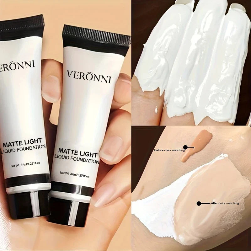 White Liquid Foundation - Full Coverage, Oil Control & Long Lasting, for Stage Makeup, Halloween, Cosplay Makeup (37ml) Lootquake LLC