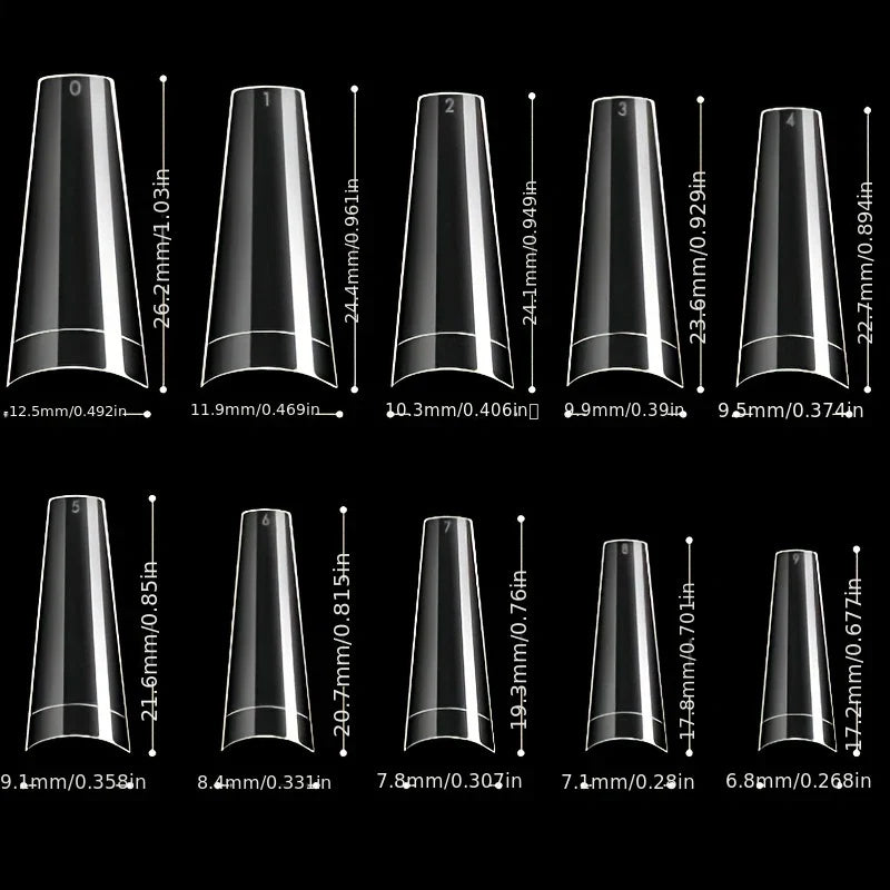 500Pcs False Nail Art Tips French Natural Transparent Coffin False Nails Tips Acrylic Uv Gel Nail Polish Manicure Lootquake LLC
