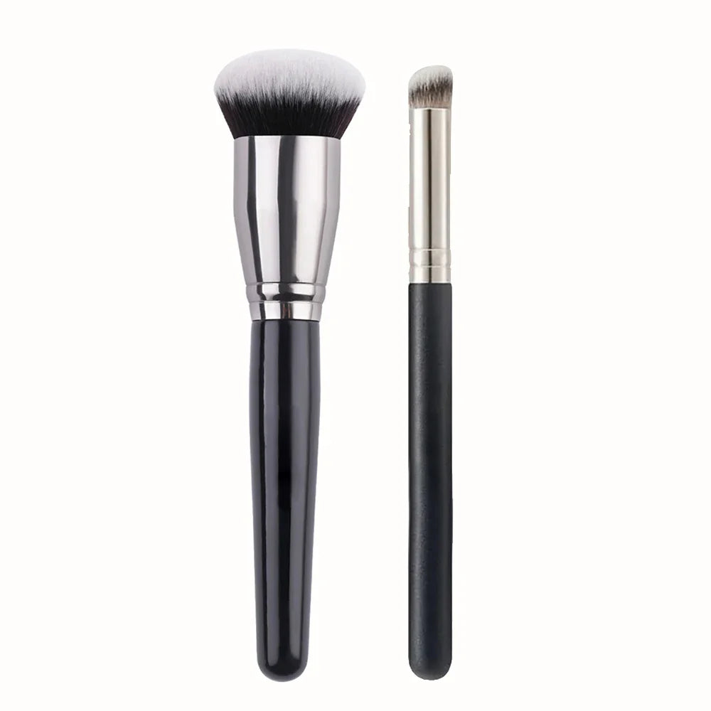 Black Foundation Make up Brush Cream Foundation buffing Makeup Brush Big Foundation Brush Synthetic Hair Face Makeup Tool Lootquake LLC