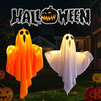 Spooky Ghost Halloween Decor Waterproof Halloween Glowing White Ghost Glowing Door Hanging Ghost for Halloween Garden Home Decor Lootquake LLC